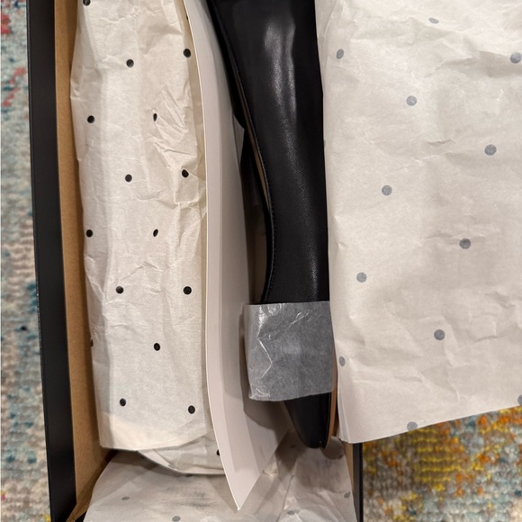 ⚡️FLASH SALE⚡️*NIB* Kate Spade ♠️ Black Leather Bow Flats - Picture 5 of 6